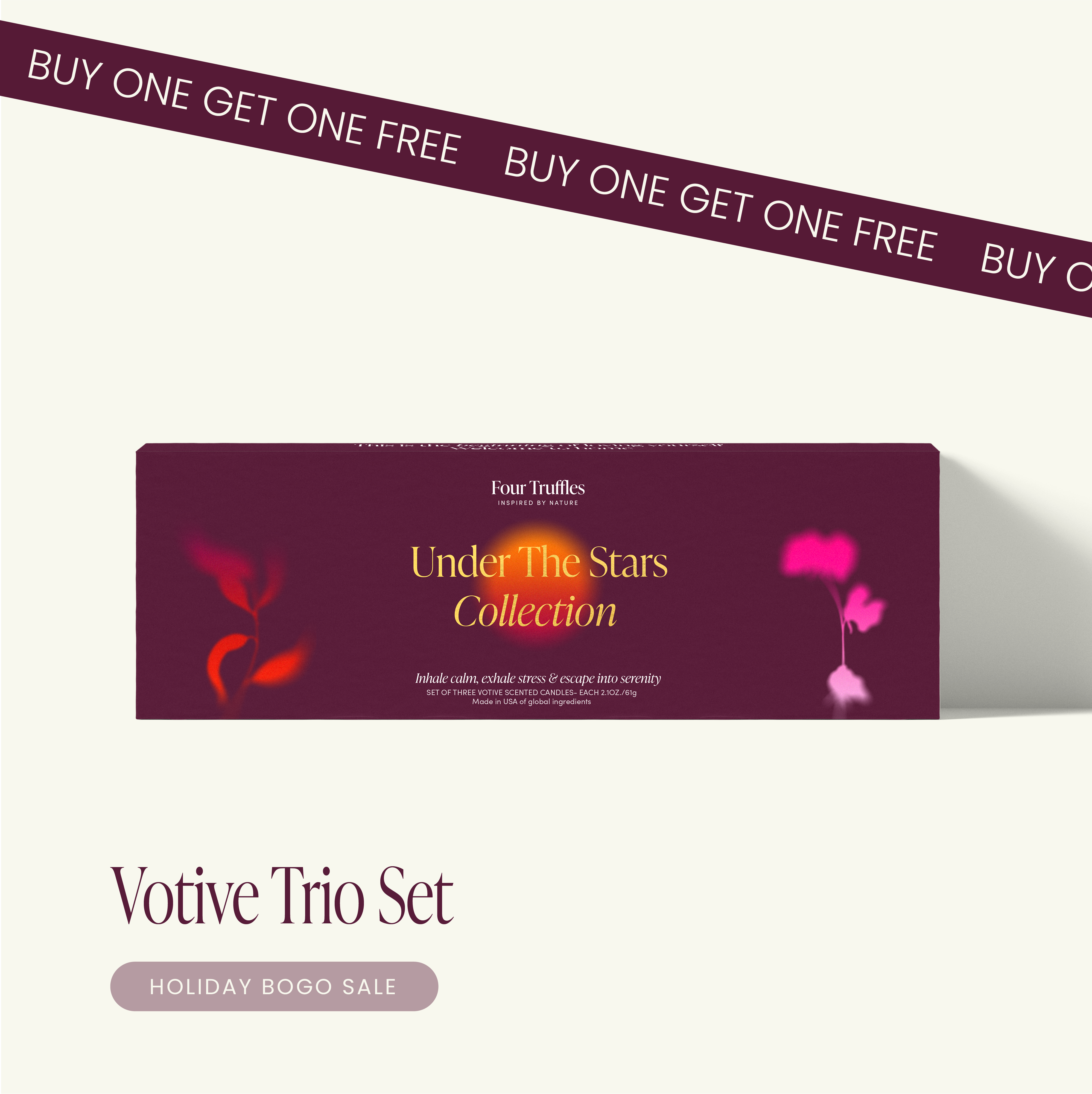 Under The Stars Set of Three Votive Candles